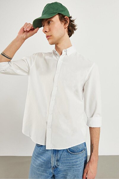 VENA Πουκάμισο Steven Regular Fit Oxford-Λευκό