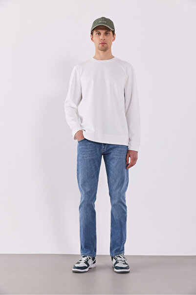 VENA Деніел Вінтажні джинси прямого крою середньо-синього кольору - Вінтажні середньо-сині джинси