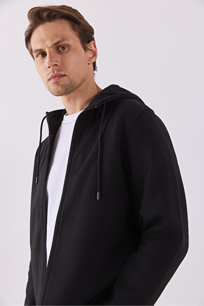 VENA Φούτερ Kevin Interlock - ΜΑΥΡΟ