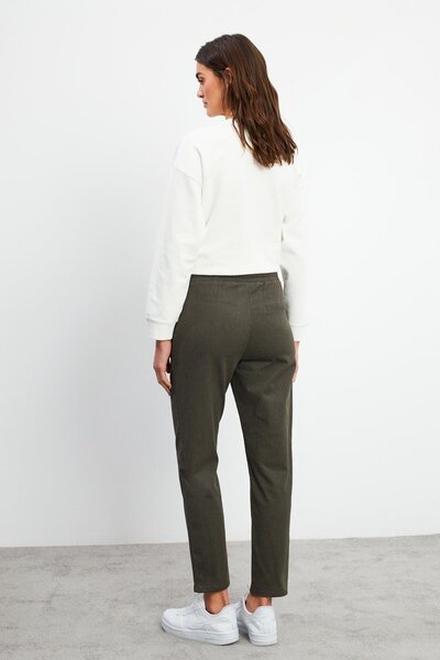 VENA Alian Beli Lastikli Formal Yumuşak Dokulu Pantolon-Haki