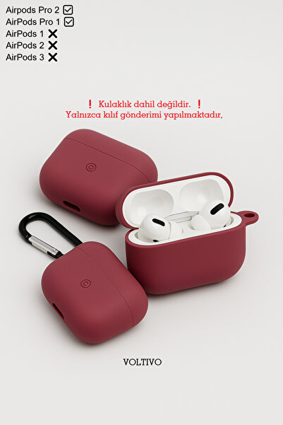 VOLTIVO Air Pods Pro 1. Nesil Ve Pro 2. Nesil Uyumlu Renkli Kir Tutmaz Siliko...
