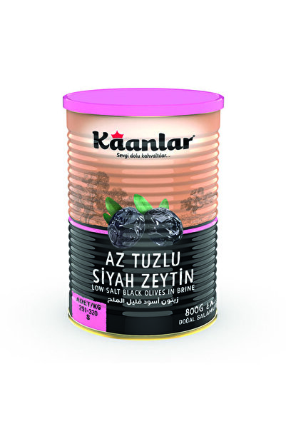 Kaanlar Az Tuzlu Siyah Zeytin 800 gr 291-320