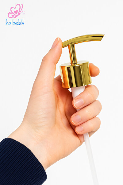 Kalbelek Yedek Sıvı Sabunluk Pompası Krom Kaplama Gold Renk -28 Mm Çap