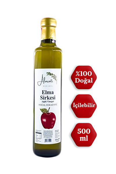 Alaçatı İçilebilir Elma Sirkesi Doğal Fermantasyon - Apple Vinegar 500 ml