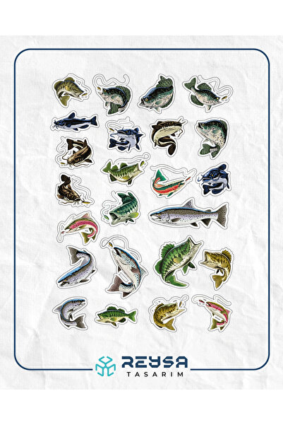Reysa Tasarım Balık ve Balıkçılık Sticker Set 3