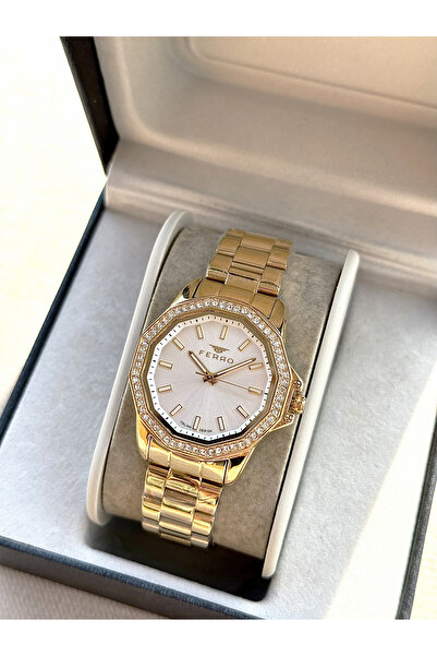 FERRO Sarı Çelik Kordon Kadın Kol Saati FL21540A-B