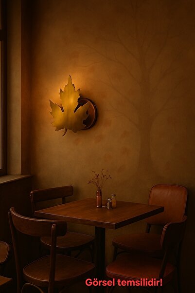 Bozyaka Aydınlatma Çınar Dekoratif Tasarım Metal Duvar Aplik Eskitme Modern Iç Mekan (AMPUL DAHİLDİR...)