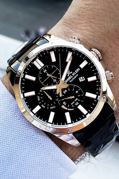 Daniel Klein Exclusive Erkek Kol Saati 3 Atm Su Geçirmez Siyah Renk Çelik Kor...