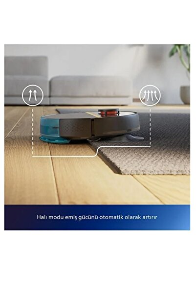 Philips 5000Pa Ultra Performanslı 3 ü 1 arada Islak&Kuru&Moplu Premium Robot Süpürge, Kendini Temizleme