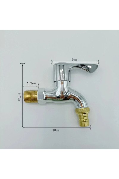 Choice G1/2 golden color G4368B Washer Faucets 1/2" Male Wall Mounted Garden Balcony Water Tap Plastic Wate