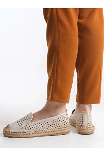 KOCAMANLAR Feles Stone Detailed Espadrille Women's Ballet Shoes Ten