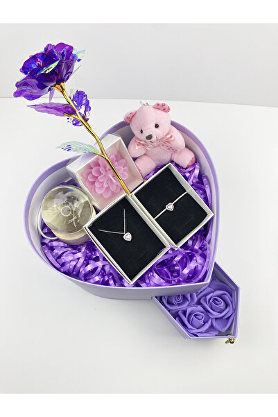 TREND ROBO Sevgiliye Özel Hediye Kutusu (925 AYAR GÜMÜŞ KOLYE VE BİLEKLİK)-sevgililer Günü, Doğum Günü