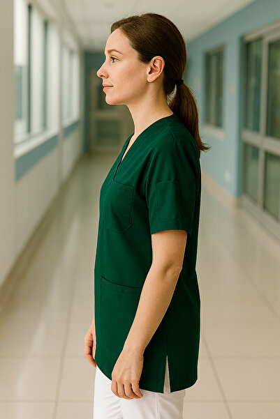 mirach 4-Pocket Nurse and Doctor Scrubs Single Top Uniform Hospital Surgical Uniform Comfortable Medical Clothing