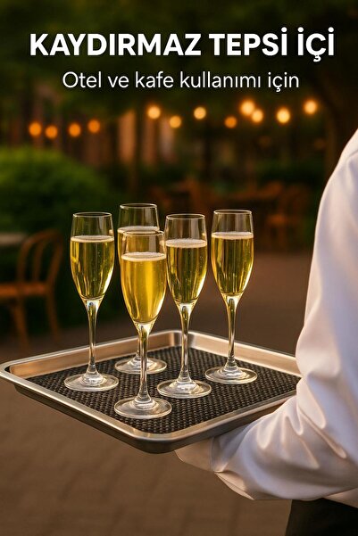 MG HOME 60X90 Tray Anti-Slip Cafe Restaurant Kes Kes Kullan Waiter Easy to Carry Washable Lifetime Warranty