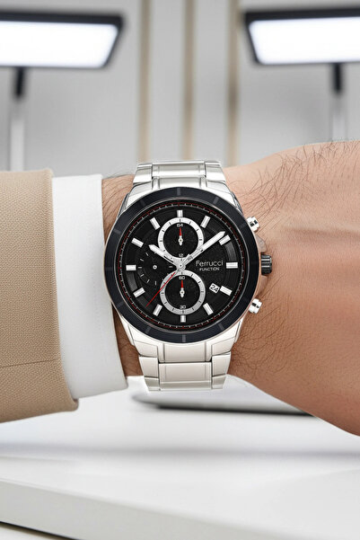 Ferrucci Function Erkek Kol Saati Gümüş Renk Çelik Kordon&Kasa 3 ATM Suya Dayanıklılık zmfer041