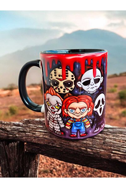 mug shop Halloween Killers Design - Gift Porcelain Mug, Character Design, Bir...