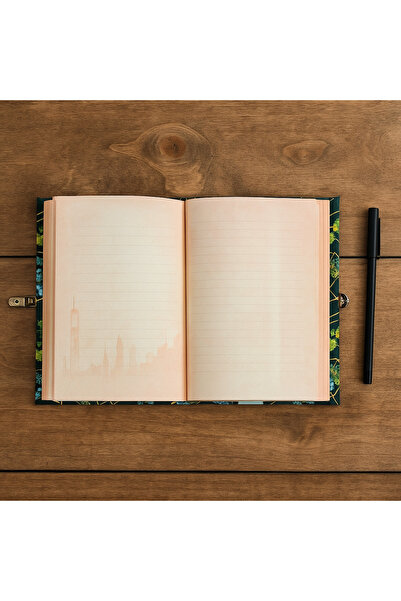 Angelphoto دفتر مذكرات كاكتوس جورنال مع قفل، مفكرة يومية