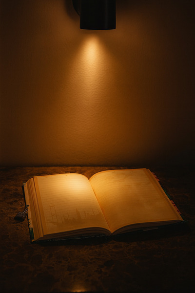 Angelphoto دفتر يوميات رخامي تذكاري مع قفل