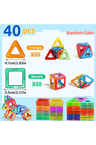 Choice3 Medium Size 40pcs Magnetic Building Blocks DIY Magnets Toys medium size STEM Toys Construction Toys