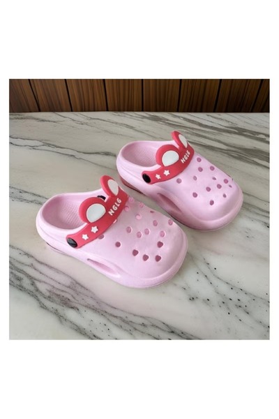 huitich Cute Pink Kids Clogs with Cartoon Charms