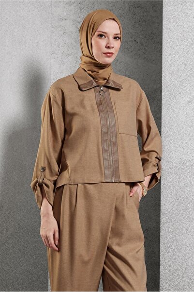 Alvina KETEN DOKULU PANTOLONLU TAKIM 45119