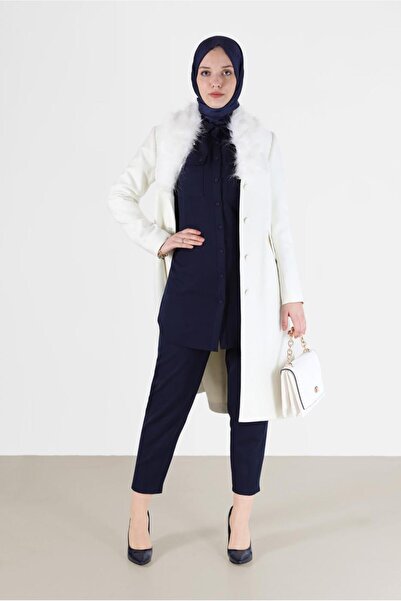 Alvina Пальто з хутряним поясом 90206