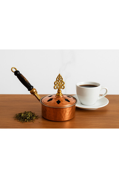 MARATON Bakır Tütsülük Gezdirme Buhardanlık Büyük Boy Tütsülük