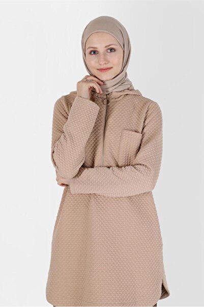 Alvina CEP DETAYLI KAPÜŞONLU KAPİTONE TUNİK 42373