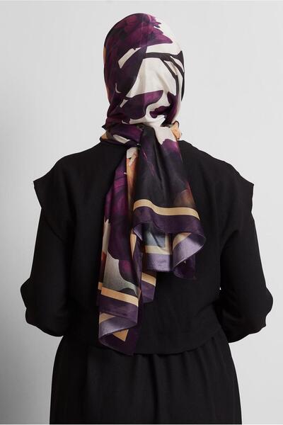 Alvina Flower Patterned Voile Shal 8575