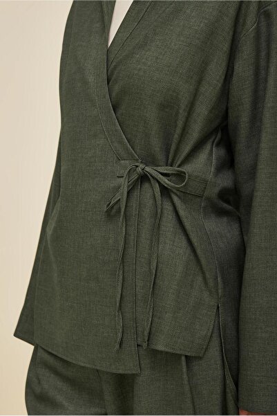 Alvina Tie-Up Detail Pants Suit 46045