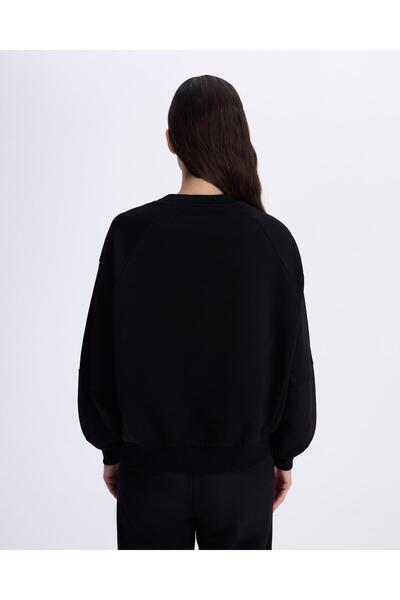 Kappa Γυναικείο μαύρο φούτερ Angely Authentic με άνετη εφαρμογή