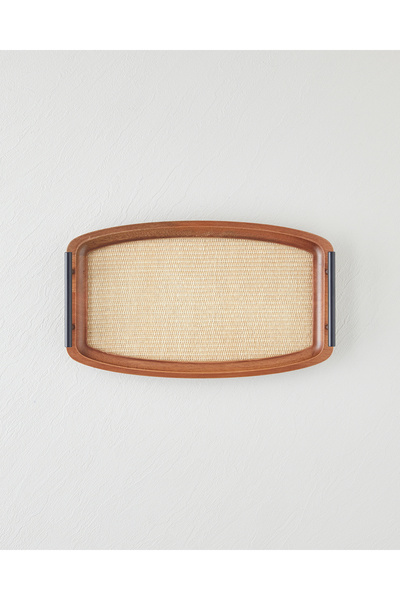 English Home صينية تاليا للزينة مقاس 22x37 سم لون بني