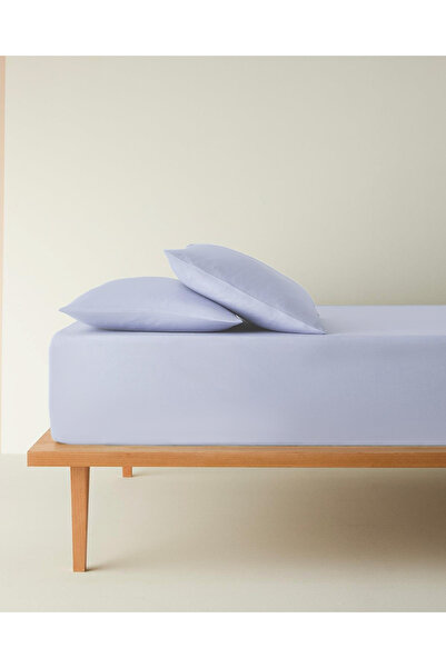 English Home Plain Pamuk Çift Kişilik Lastikli Çarşaf Tkm 160x200 cm Ortanca ...