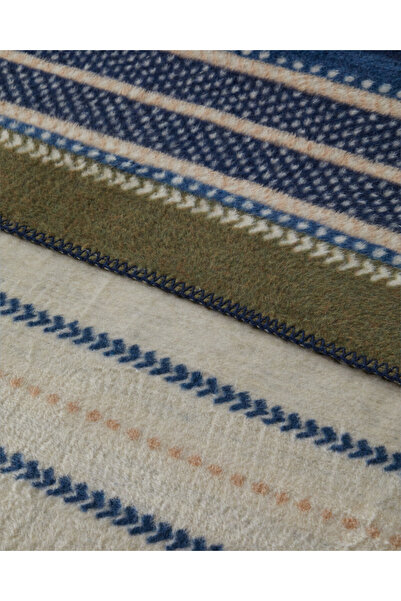 English Home Smooth Stripes Pamuk Akrilik Tek Kişilik Battaniye 150x200 cm Bej