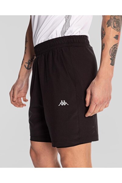Kappa Edgar Short Erkek Siyah Regular Fit Taytlı Şort