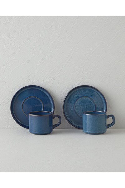 English Home Coastal Bliss Seramik 4 Parça 2 Kişilik Çay Fincanı Takımı 184 m...