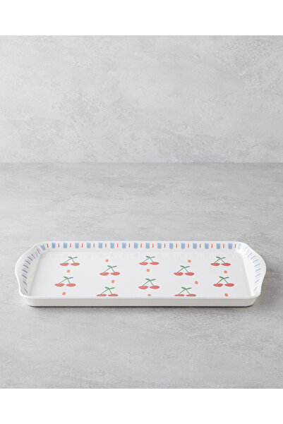 English Home Cherries Melamin Tepsi 24x39 Cm Kırmızı