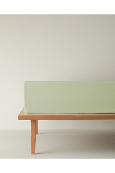 English Home Novella premium soft cotton double fitted sheet 160x200 cm light green