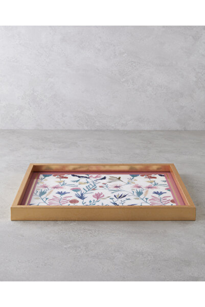 English Home Alan Dekoratif Tepsi 30x42 cm Multicolor