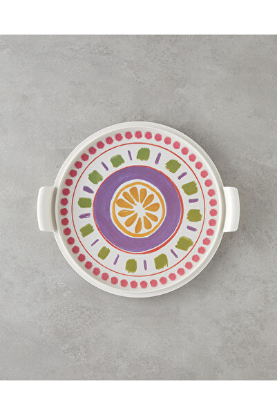 English Home Lemon Melamine Cake Stand 30 cm Colorful
