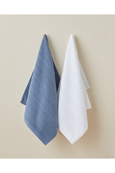 English Home Sandy Stripe Cotton Face Towel 50X80 cm White