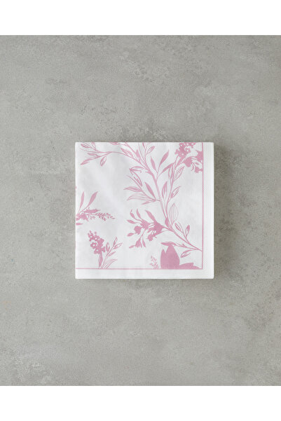 English Home فلورينا 20 عبوة مناديل ورقية 33×33 سم وردي-أبيض