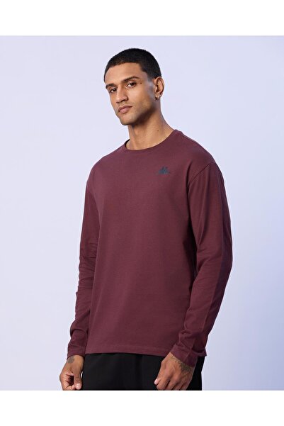 Kappa Axel Erkek Kahverengi Regular Fit Uzun Kollu Tişört