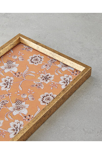 English Home Pine Rose Dekoratif Tepsi 16x26 cm Turuncu