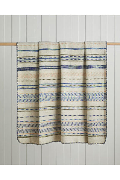 English Home Smooth Stripes Pamuk Akrilik Tek Kişilik Battaniye 150x200 cm Bej