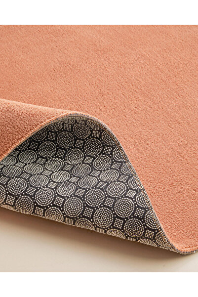 English Home Gridline Bath Mat Set 60X100 cm + 50X60 cm Salmon