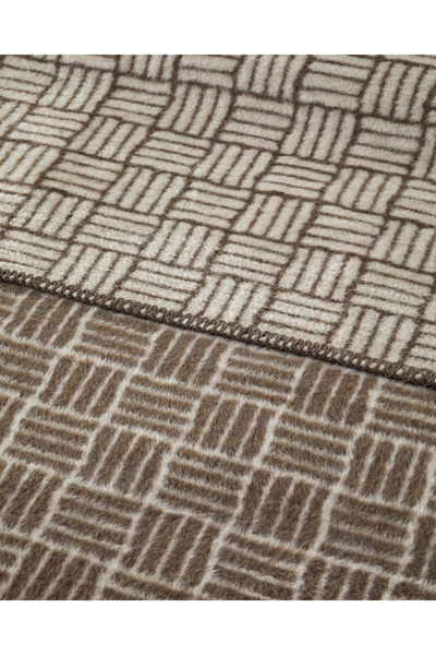 English Home Woven Grid Pamuk Akrilik Tek Kişilik Battaniye 150x200 cm Kahverengi