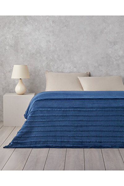 English Home Tassel Dream Supersoft Tek Kişilik Battaniye 150x200 cm Lacivert