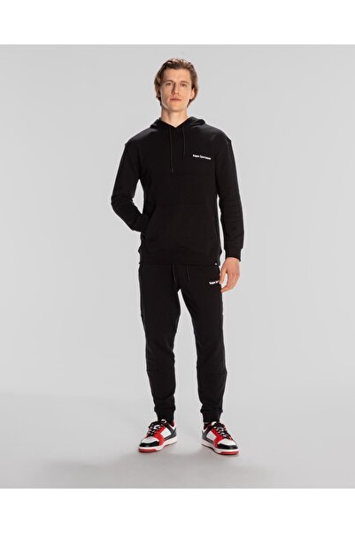 Kappa Αυθεντικό ανδρικό μαύρο φούτερ Theo με κουκούλα