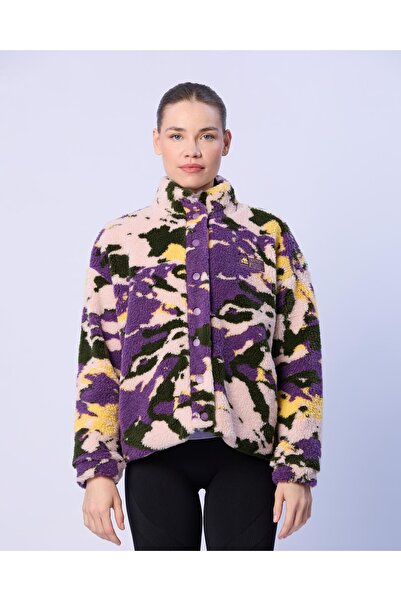 Kappa Authentic Neplina Kadın Siyah-Mor Regular Fit Sherpa